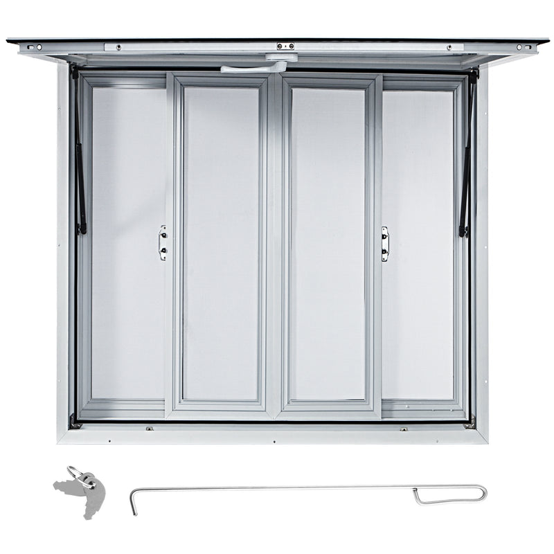 Concession Window 91.4cm Aluminum Food Truck Service+Awning Door