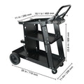 Welding Cart, 3-Tier Welder Cart Heavy Duty with 400 Lbs Weight Capacity, 360° Swivel Wheels, Tank Storage Safety Chains, Rolling MIG Welder Cart for TIG, ARC, MMA, Plasma Cutter Welding Machine