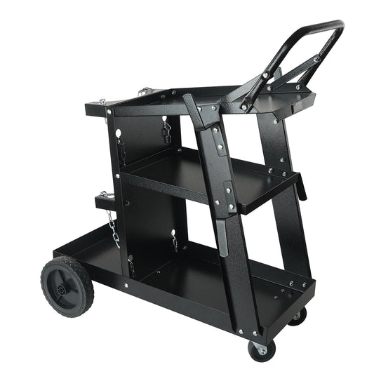 Welding Cart 3-Tier Heavy Duty 400kg Tank Storage 360° Swivel