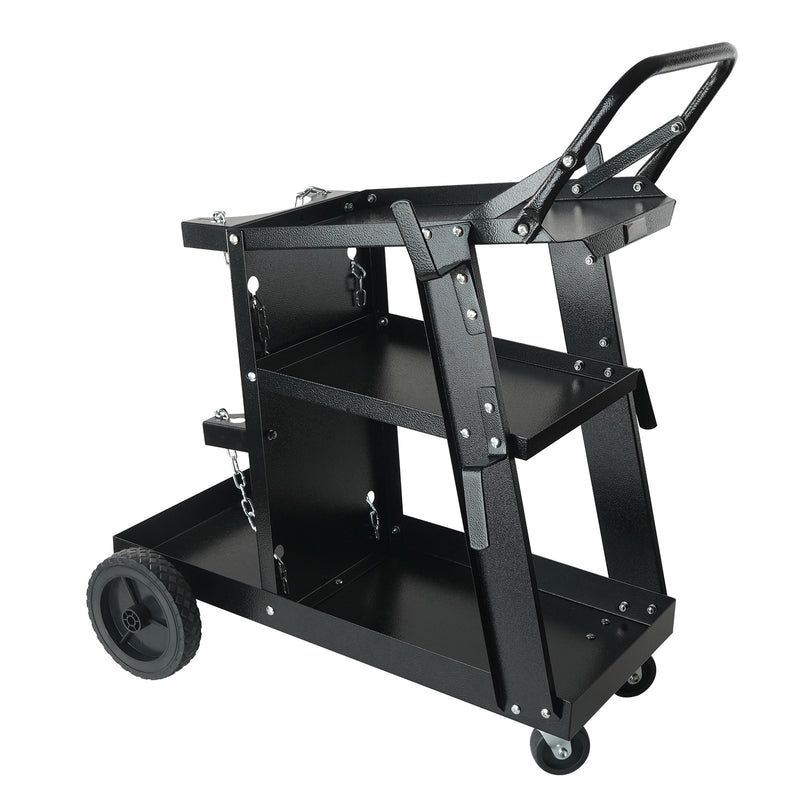 Welding Cart 3-Tier Heavy Duty 400kg Tank Storage 360° Swivel