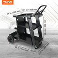 Welding Cart 3-Tier Heavy Duty 400kg Tank Storage 360° Swivel