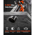 Diamond Core Drilling Machine, 200 mm Drilling Diameter, 2-in-1 Handheld & Stand-Mount Dry and Wet Concrete Core Drill Rig with 4 Bits, 1000/2250 RPM 2-Speed, for Concrete Brick Stone, 1500W