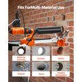 Diamond Core Drilling Machine, 200 mm Drilling Diameter, 2-in-1 Handheld & Stand-Mount Dry and Wet Concrete Core Drill Rig with 4 Bits, 1000/2250 RPM 2-Speed, for Concrete Brick Stone, 1500W