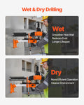 Diamond Core Drill 200mm Handheld Stand 1500W Concrete Brick Stone