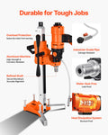 Diamond Core Drill 200mm Handheld Stand 1500W Concrete Brick Stone
