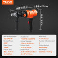 Diamond Core Drill 4in 1500W Wet Concrete Handheld 1100-2400RPM