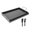 Carbon Steel Griddle, 24x16 inch Universal Flat Top Rectangular Plate, Gas Grill Griddle for BBQ Grill, Teppanyaki, Portable Family Cookware with Handle, for Camping Tailgating Party