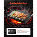 Carbon Steel Griddle, 24x16 inch Universal Flat Top Rectangular Plate, Gas Grill Griddle for BBQ Grill, Teppanyaki, Portable Family Cookware with Handle, for Camping Tailgating Party