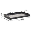 Carbon Steel Griddle, 24x16 inch Universal Flat Top Rectangular Plate, Gas Grill Griddle for BBQ Grill, Teppanyaki, Portable Family Cookware with Handle, for Camping Tailgating Party