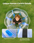 Inflatable Bumper Balls 1-Pack, 4FT/1.2M Body Sumo Zorb Ball, Durable Thick PVC Human Hamster Bubble Knocker for Outdoor Sports Team Gaming Play, Bopper Toy for Garden Yard Park, Blue Stripes