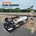 37.77cc Gas Powered T Post Driver 4-Stroke Fence Piling 3 Head