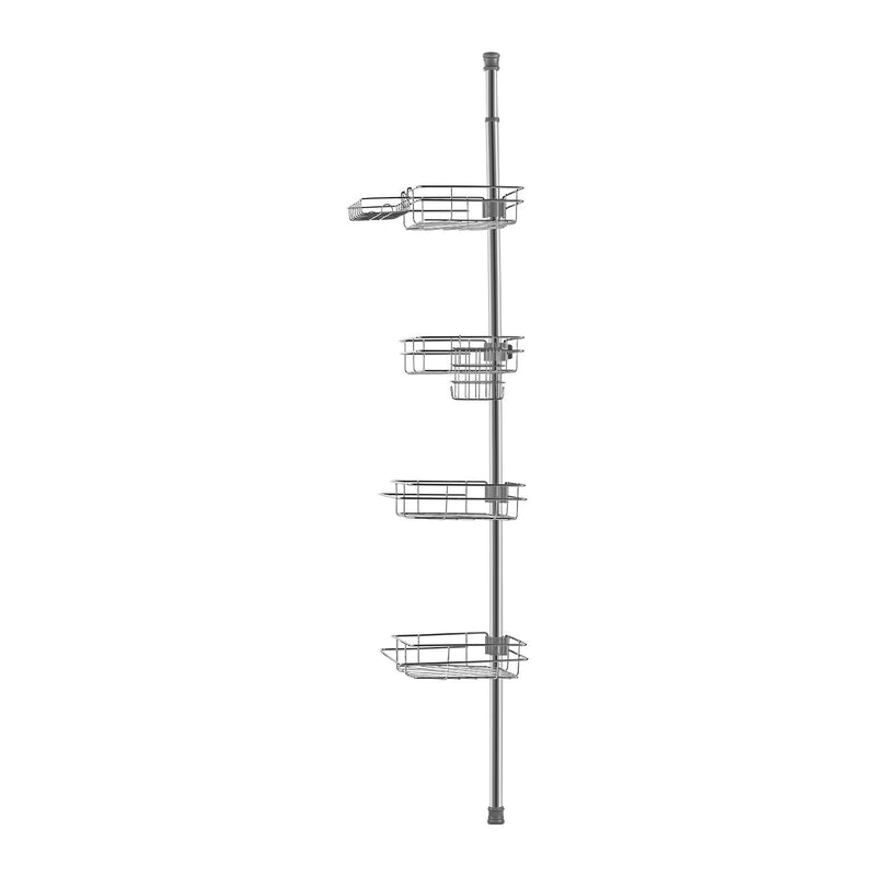 Shower Caddy Tension Pole 42-114cm Rust-Proof Stainless Steel Corner