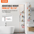 Shower Caddy Tension Pole 42-114cm Rust-Proof Stainless Steel Corner
