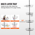 Shower Caddy Tension Pole 42-114cm Rust-Proof Stainless Steel Corner