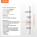 Shower Caddy Tension Pole 42-114cm Rust-Proof Stainless Steel Corner