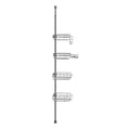 Shower Caddy Tension Pole 42-114cm Rust-Proof Stainless Steel Corner