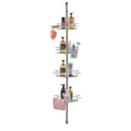 Shower Caddy Tension Pole 42-114cm Rust-Proof Stainless Steel Corner