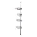 Shower Corner Caddy Tension Pole 42-114cm Rust-Proof Adjustable