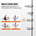 Shower Corner Caddy Tension Pole 42-114cm Rust-Proof Adjustable