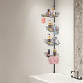 Shower Corner Caddy Tension Pole 42-114cm Rust-Proof Adjustable