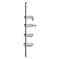 Shower Corner Caddy Tension Pole 42-114cm Rust-Proof Adjustable
