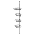 Shower Corner Caddy Tension Pole 42-114cm Rust-Proof Adjustable
