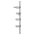 Shower Corner Caddy Tension Pole 42-114cm Rust-Proof Adjustable