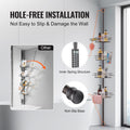 Shower Corner Caddy Tension Pole 42-114cm Rust-Proof Adjustable