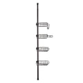 Shower Corner Caddy Tension Pole 42-114cm Rust-Proof Adjustable
