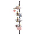 Shower Corner Caddy Tension Pole 42-114cm Rust-Proof Adjustable