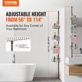 Shower Corner Caddy Tension Pole 56-114cm Rust-Proof Adjustable