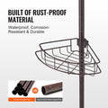 Shower Corner Caddy Tension Pole 56-114cm Rust-Proof Adjustable