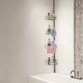 Shower Corner Caddy Tension Pole 56-114cm Rust-Proof Adjustable