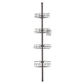 Shower Corner Caddy Tension Pole 56-114cm Rust-Proof Adjustable