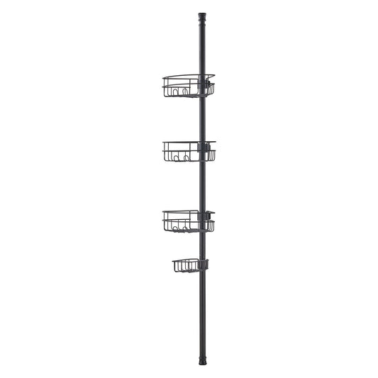 Shower Corner Caddy Tension Pole 39-125cm Rust-Proof Adjustable