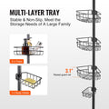 Shower Corner Caddy Tension Pole 39-125cm Rust-Proof Adjustable