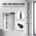 Shower Corner Caddy Tension Pole 39-125cm Rust-Proof Adjustable