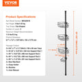 Shower Corner Caddy Tension Pole 39-125cm Rust-Proof Adjustable