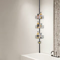 Shower Corner Caddy Tension Pole 39-125cm Rust-Proof Adjustable