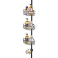 Shower Corner Caddy Tension Pole 39-125cm Rust-Proof Adjustable