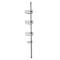 Shower Corner Caddy Tension Pole 39-125cm Rust-Proof Adjustable