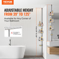 Shower Corner Caddy Tension Pole 39-125cm Rust-Proof Adjustable