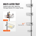 Shower Corner Caddy Tension Pole 39-125cm Rust-Proof Adjustable