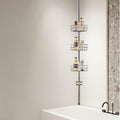 Shower Corner Caddy Tension Pole 39-125cm Rust-Proof Adjustable