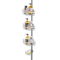Shower Corner Caddy Tension Pole 39-125cm Rust-Proof Adjustable