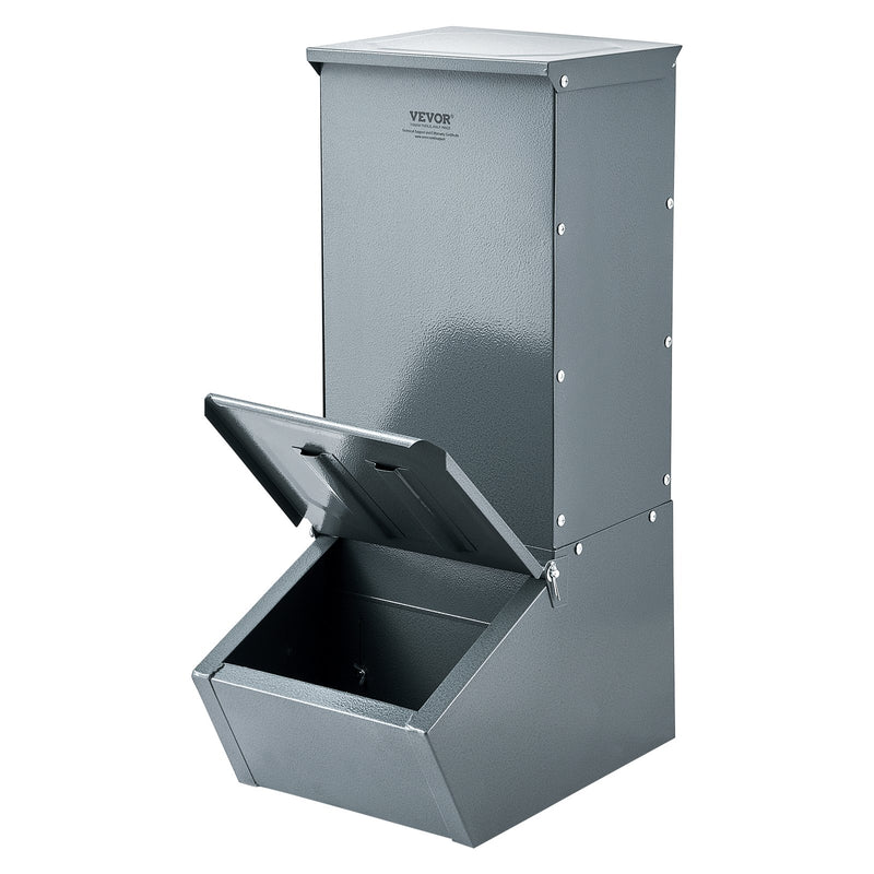Hog Feeder 2.2 Bushel Metal Double Door Pig Feeder 5 Hogs