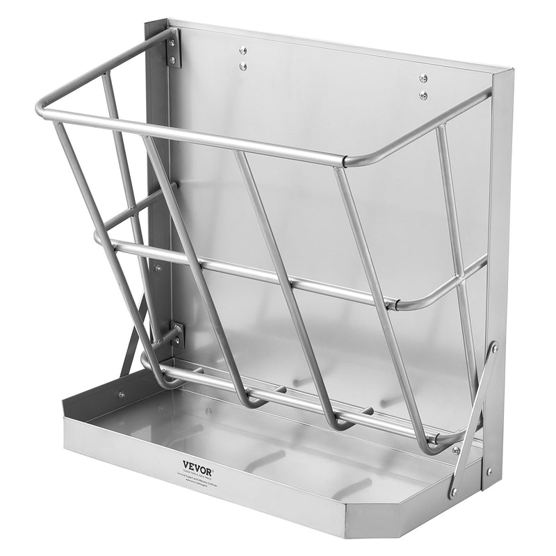Goat Hay Feeder 21 Gallon Wall Mounted Steel Livestock Hay Grain Rack