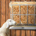 Goat Hay Feeder 21 Gallon Wall Mounted Steel Livestock Hay Grain Rack