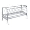 Livestock Hay Feeder, 2 in 1 Grain & Hay Feeder, 300L Capacity, 147 cm Long Goat Pasture Feeding with Deeper Feeding Pan, Heavy Duty Steel Grain Holder for Sheep Sheds, Farms, Horse Barns, Yards