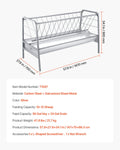 Livestock Hay Feeder 300L 147cm Grain & Hay Steel Goat Sheep Horse